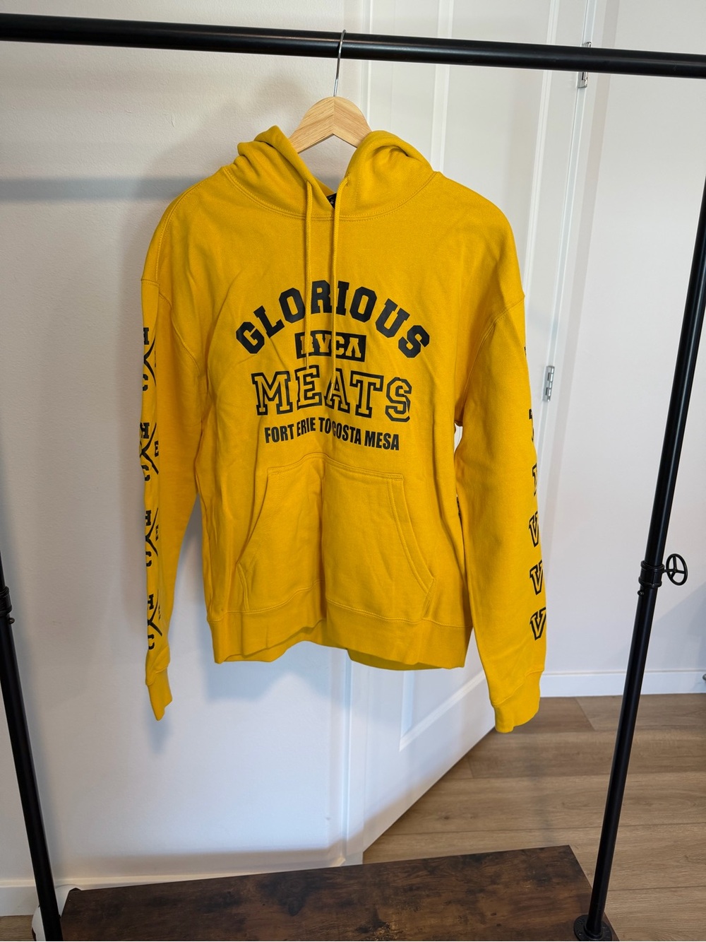 RVCA Yellow Graphic Pullover Hoodie